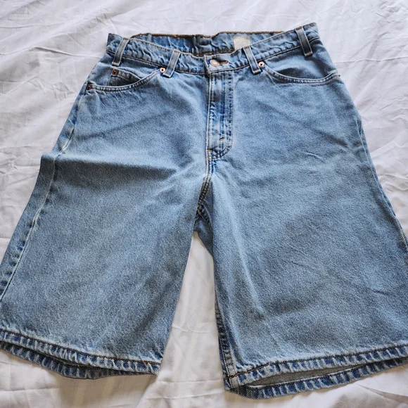 Vtg Levis 560 Jean Denim Blue Shorts Men's Orange Tab Size 32 Is Used - Picture 1 of 14